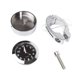 thumbnail image 2 of Reloj de montaje en el manillar de la motocicleta, reloj de reloj, reloj de tablero de tablero de scooter universal ajustable plata, 2 of 7