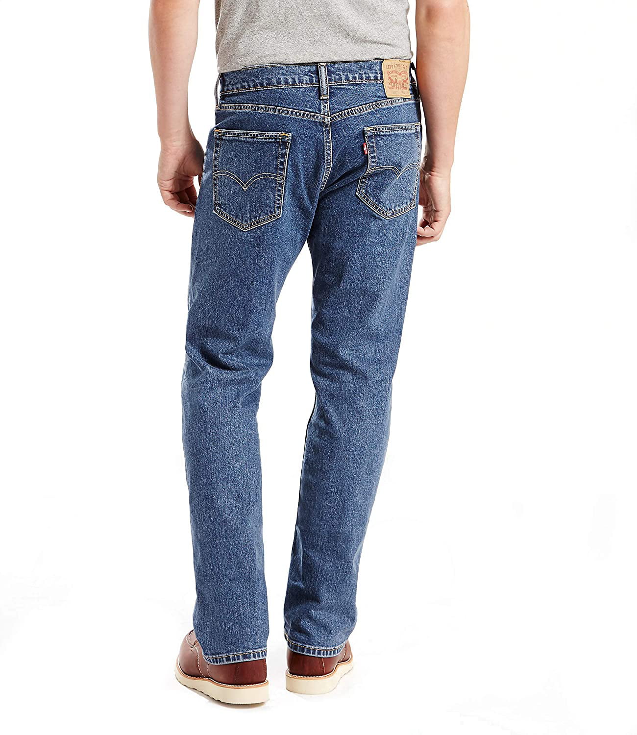 Levis Mens 505 Regular Fit Jeans Regular 40W x 29L Stonewash - Stretch -  