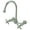 Polished Chrome, variant on Kingston Brass KS1291AX Restoration Wall Mount Bridge Kitchen Faucet, Polished Chrome