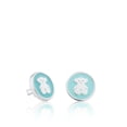 thumbnail image 1 of ARETES PLATA 925 BOTON AZUL 74456, 1 of 3