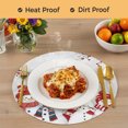 thumbnail image 4 of Christmas Snowman Round Placemats Set of 6, Braided Polypropylene Place Mats, Xmas Berry Snowflake Birds Washable Table Mats for Kitchen Dinner Holiday Wedding Party Coffee Table Decoration 15", 4 of 9