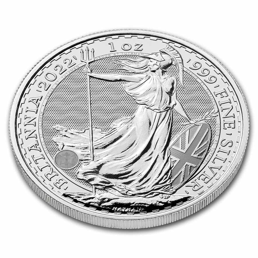 2012 Silver Britannia UK 1 oz £2 Coin in direct fit capsule 