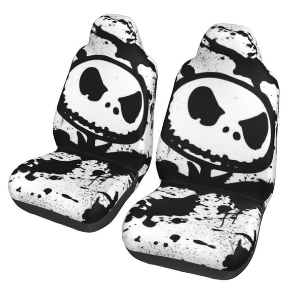 Car Seat Covers Set of 2, The Nightmare Before Christmas Seat Protector Cover Universal Front Vehicle For Truck Van SUV