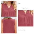 thumbnail image 2 of Top sin mangas para mujer, cuello en V, Color puro, estilo suelto, camiseta sin mangas de verano a la moda transpirable, 2 of 7