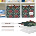 thumbnail image 4 of Yayeee Foldable Storage Basket for Shelves with Handles Set of 2 Waterproof Cloth Bins, Red Christmas Poinsettias, 4 of 7