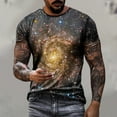 thumbnail image 2 of Penkiiy Galaxy Printed Shirt,Mens 3D Top Blouse Novelty Graphic Breathable Quick Dry Sleeveless Beach T-Shirt 3XL Multicolor, 2 of 6