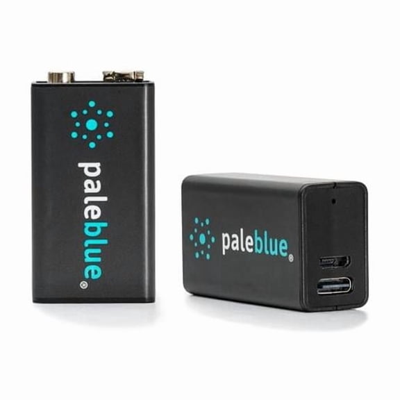 Lithium Ion Rechargeable 9V Batteries, Pale Blue - Pack of 2