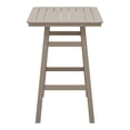 thumbnail image 4 of Costaelm Paradise 30" Square Outdoor Patio Bistro Bar Table With Umbrella Hole, Weathered Wood, 4 of 9