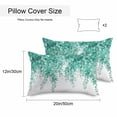 thumbnail image 3 of Waterproof Throw Pillow Covers Set of 2, 20x12 Inch Teal Botanical Decorative Pillowcases Outdoor Pillow Slip Cushion Covers Set for Couch Tent Watercolor Greenery Eucalyptus Leaves, 3 of 7