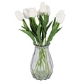 thumbnail image 2 of 30Pcs Artificial Tulips Flowers Real Touch Tulips Fake PU Tulip Bouquet Latex Flower White Tulip(Whi, 2 of 5