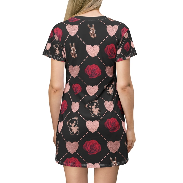 tee shirt dress walmart Temofon Womens T Shirt Dresses Summer Short Sleeve Loose Tunic with Pocket Casual Swing Dress Fashion Sundress Solid color Black Size M, Women's, Size