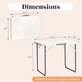 thumbnail image 2 of imerelez 2ft Folding Camping Table 2ft Portable Pinic Table Adjustable Height Small Card Table Aluminum Foldable Lightweight with Carry Handle for Outdoor Indoor Hiking Camp BBQ Beach, 2 of 9