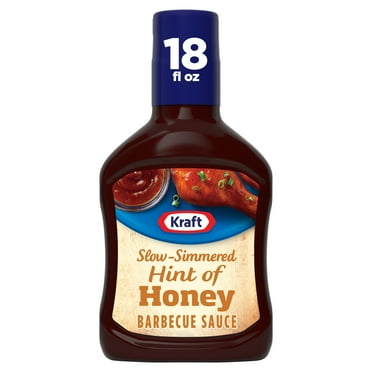 Kraft Sweet Honey Slow-Simmered Barbecue BBQ Sauce, 18 oz Bottle, Casein Free