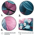 thumbnail image 3 of Designart "Pink Turquoise Leaf Of Splendor Delicate Allure" Floral Art Living Room Set, 3 of 5