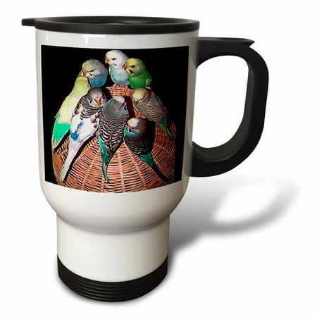 

3dRose Parakeet Travel Mug 14oz Stainless Steel