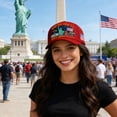 thumbnail image 2 of Lispipm Baseball Caps for Women Men 250 Anniversary USA Hat Patriotic Embroidered Hats Outdoor Sun Cap for All Season Red, 2 of 7