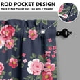 thumbnail image 5 of Pioneer Kitchen Curtains and Valance Set 36 Inch Tier Rose1 3 Pieces Set Dining Room Small Curtain Drapes Cafe Curtains Valance for Home Decor Rod Pocket, 5 of 6