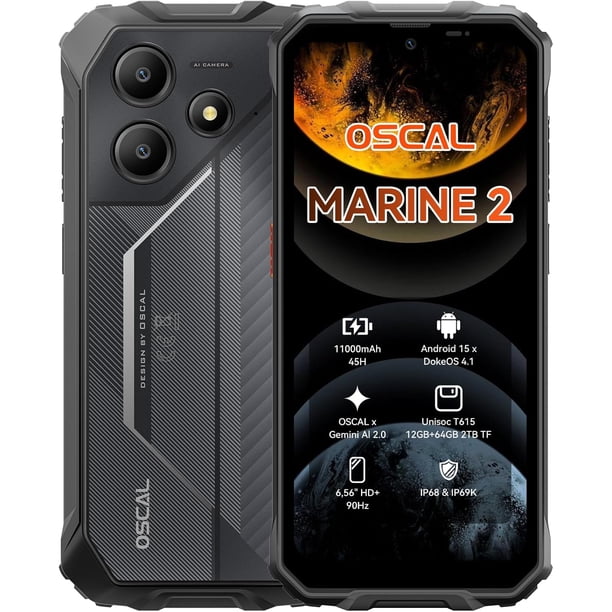 Smartphone OSCAL Marine 2 24 GB RAM 128 GB ROM 11.000 mAh