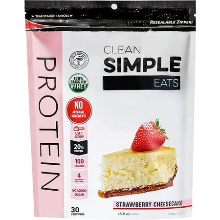 CLEAN SIMPLE EATS: Protein Pwder Strawberry  36 oz