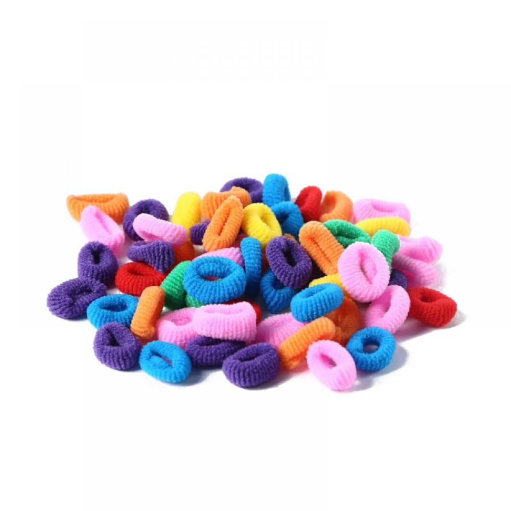 100PCS Baby Hair Ties, Cotton Toddler Hair Ties for Girls and Kids