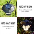 thumbnail image 2 of Luces de pared LED solares con ondas de agua para exteriores, control de luz, impermeables, para jardín, casa de campo, decoración de patio, farola de césped, 1 unidad, color negro, 2 of 5