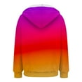 thumbnail image 4 of Towmus Zip Up Hoodie Women Halloween Gradient Printed Sweatshirts Casual Long Sleeve Lightweight Fall Pullover Tops, 4 of 5