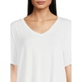 thumbnail image 5 of Time and Tru Women's V-Neck Tunic T-Shirt, 2-Pack, 5 of 5