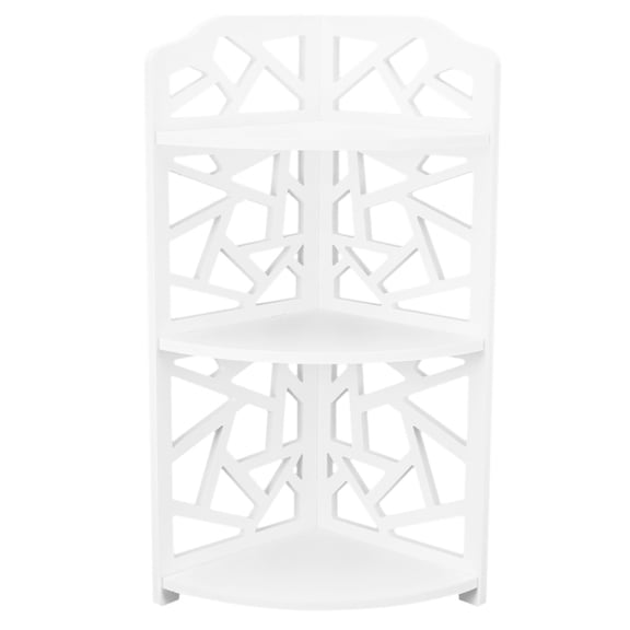 3 Tier Corner Shelf, PVC Foam Board Small Corner Shelf Storage Rack for Small Space Bathroom, Bedroom, Kitchen, Garage Shelf