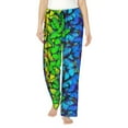 thumbnail image 2 of Lsque Multicolored Butterflies Print Women's Pajama Pants, Lounge Pant - Comfortable Home Wear,Elastic Waistband, Stylish Design-Medium, 2 of 9
