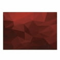 thumbnail image 1 of Valentine's Day Cutting Board, Triangular Mosaic in Shades of Low Poly Effect Geometric and Abstract, Decorative Tempered Glass Cutting and Serving Board, Small Size, Scarlet Ruby Red, by Ambesonne, 1 of 1