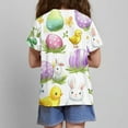 thumbnail image 4 of Wancir Kids Easter Bunny T-Shirt with Colorful Eggs and Floral Design, Soft Tee for Girls, Comfortable and Stylish, Ages 3-14, 4 of 8