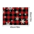 thumbnail image 3 of Neoyler 4 Pack Christmas Placemat Table Mat Christmas Thanksgiving Decorations Enhances Dining with Festive Designs Made From Easy to Clean Materials for Holiday Gatherings Meals 17.7x11.8in Red, 3 of 8