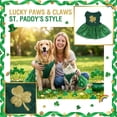 thumbnail image 3 of St. Patrick's Day Dog Dress with Lucky Clover Pattern, Festive Tulle Pet Skirt for Small and Medium Dogs and Cats, Holiday Party Puppy Outfit, 3 of 5