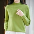 thumbnail image 5 of HongQid Chandails Femme Automne Hiver Chaud Doux Tricoté Ample Chandail Col Roulé Manches Longues, 5 of 5