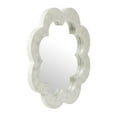 thumbnail image 4 of Kouboo Flower Capiz Seashell Wall Mirror, Elegantly Crafted Frame, Hanging Wall Mirror, Decorative, Mirror For Bathroom, Bedroom, Living Room Entryway, White, 4 of 7