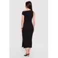 thumbnail image 3 of Women's Textured Knit Sleeveless One Shoulder Midi Dress, 3 of 3