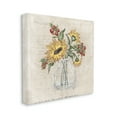 thumbnail image 3 of Stupell Vintage Mixed Sunflower Arrangement Botanical & Floral Painting Gallery Wrapped Canvas Print Wall Art, 3 of 7