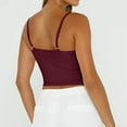 thumbnail image 3 of WULMLEO Women's Sleeveless Adjustable Spaghetti Strap Tank Top Wine S, 3 of 6