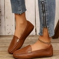 thumbnail image 2 of Women's Classic Comfort Leather Penny Loafers Casual Slip-Ons Lightweight Walking Flats Driving Mocs Boat Shoes, 38, 2 of 5