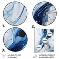 thumbnail image 3 of Designart "Ethereal Elixir Blue Grey Tranquility IX" Abstract Shapes Metal Wall Decor, 3 of 5