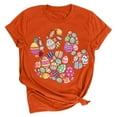 thumbnail image 2 of EQWLJWE Women Short Sleeve Graphic Tee Easter Eggs Cute Round Neck Tshirt Fun Design Trendy Tops Shirt Gifts Clothes Outfits for Going Out Orange(S-3XL), 2 of 3