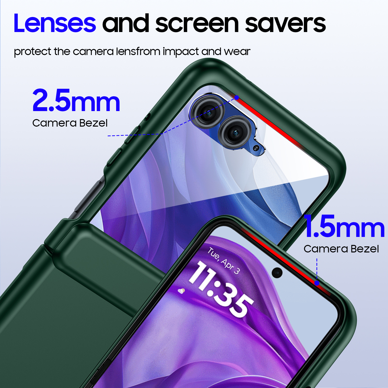 Oupeigar for Motorola Razr 50 2025 Ultra Phone Case,With Hinge Protection,Screen Protector,Full-Body Rugged Anti-Scratch Shockproof Phone Case-Green