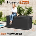 thumbnail image 2 of Nihsuao 260 Gallon Large Deck Box, Lockable Resin Outdoor Indoor Storage Box with Handles, Waterproof UV Resistant for Patio Furniture Cushions, Garden Tool, Pool Float, Black, 2 of 7