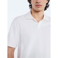 thumbnail image 4 of Free Assembly Men's Honeycomb Johnny Collar Cotton Polo Shirt with Short Sleeves, Sizes S-XXXL, 4 of 6