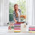 thumbnail image 5 of Foldable Clothes Storage Bags Clothes Organizer Bin with Clear Windows for Clothes Bedding Geometric Snowflakes and Stars, 5 of 6