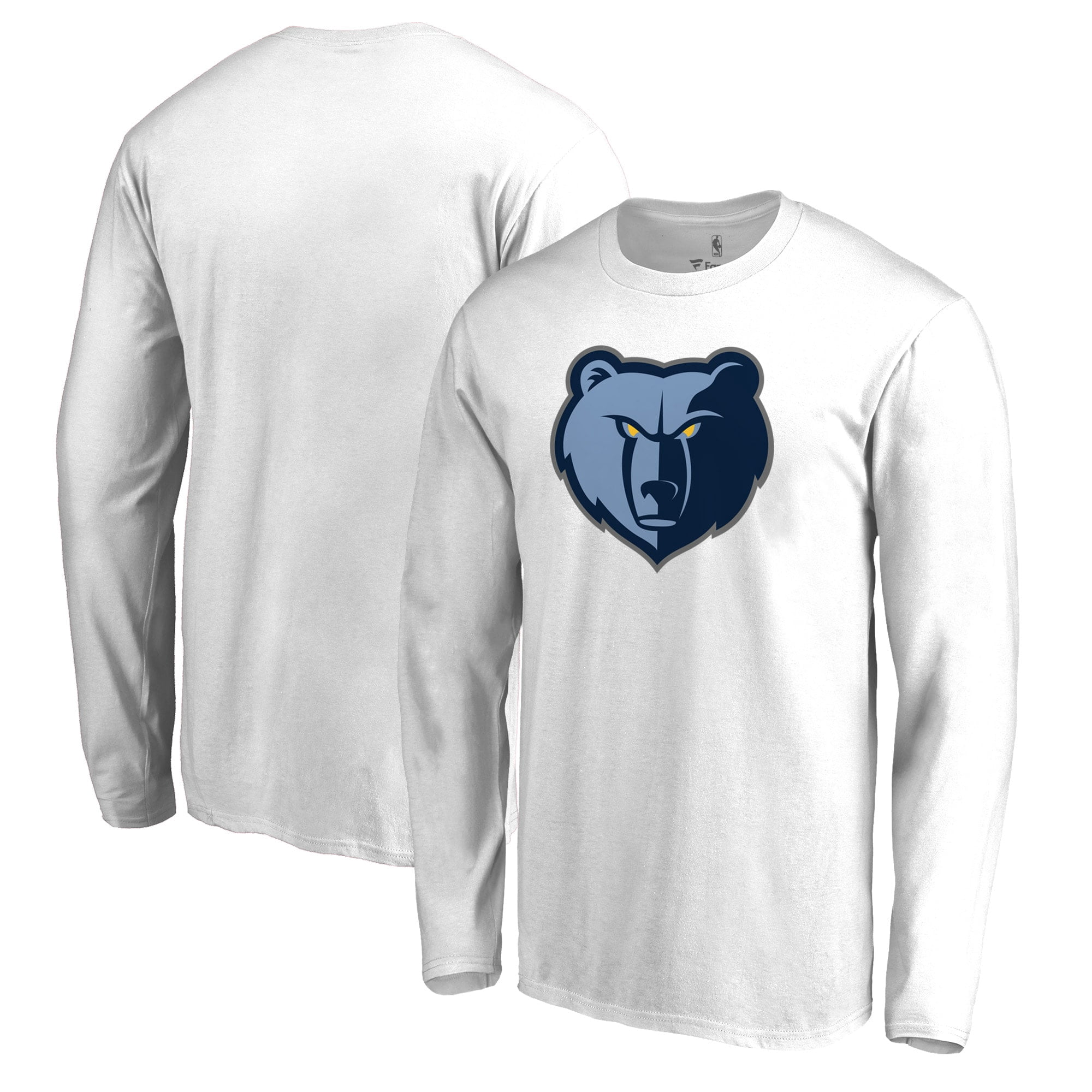 Memphis Grizzlies Fanatics Branded Primary Logo Long Sleeve T-Shirt - White - Walmart.com 
