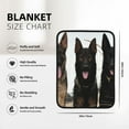 Black German Shepherd Puppies Printing Double Sided Blanket Warm
