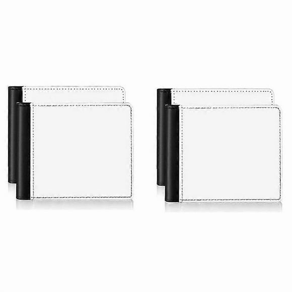 4Pcs Blank Heat Transfer Sublimation Wallets Bank for Men Gift Office