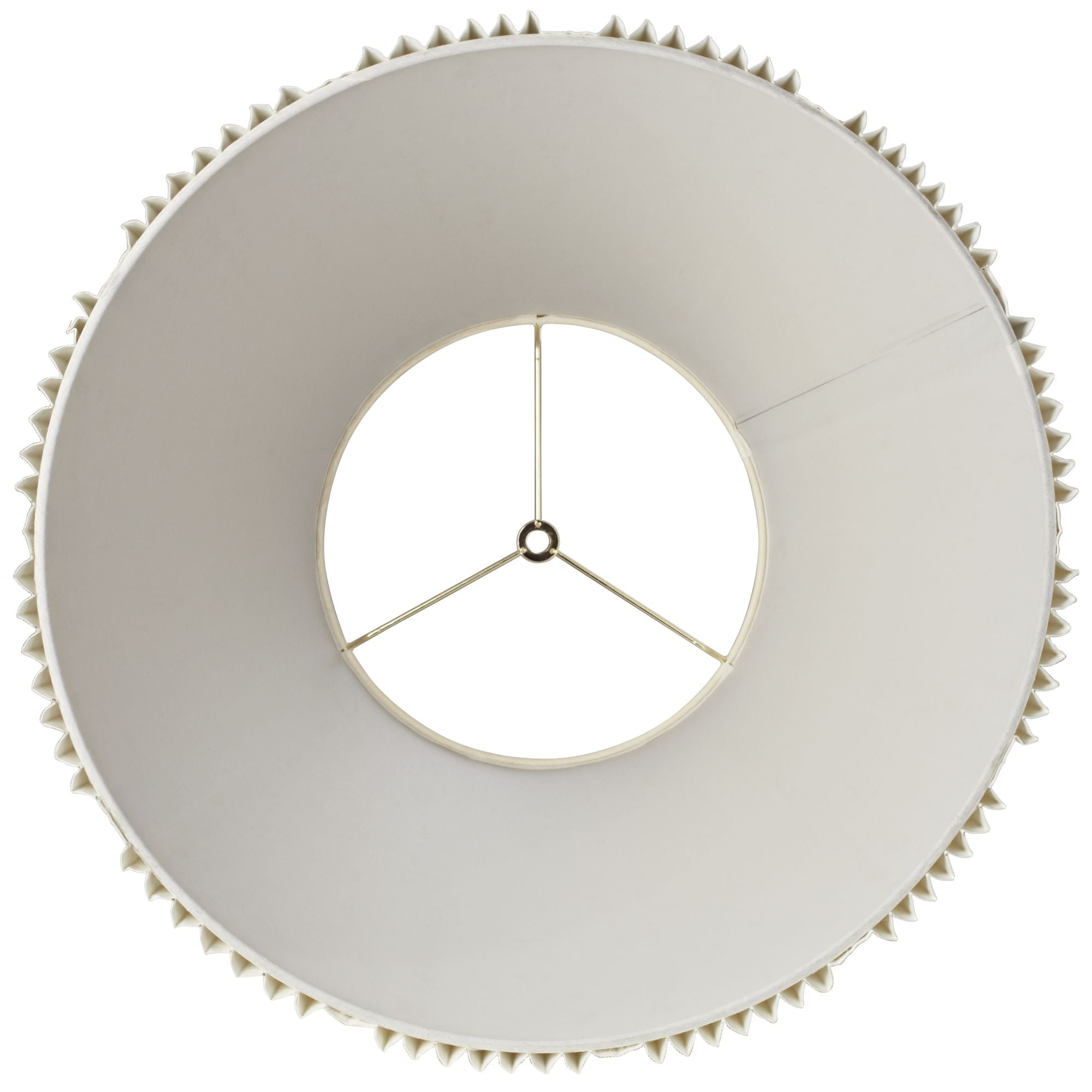 Springcrest Eggshell Pleated Extra Large Lamp Shade 10" Top x 19" Bottom x 12 1/4" High (Spider) Replacement with Harp and Finial