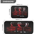 thumbnail image 2 of SKYSONIC Wine Rose Flower Kitchen Rugs Set of 2, Romantic Floor Runner Area Rug Washable Carpet Mat Perfect for Living Room Bedroom Entryway, 2 of 7